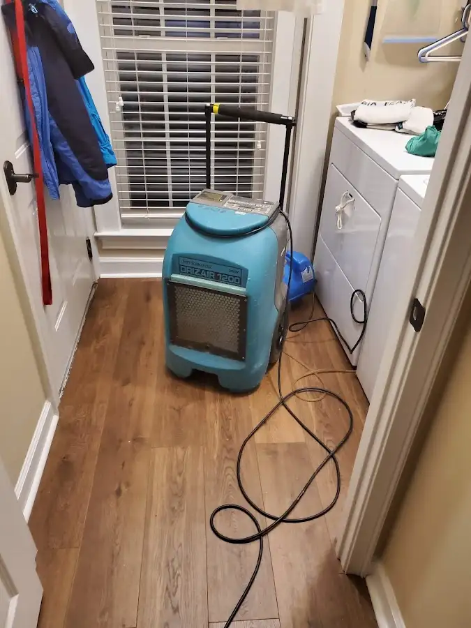 Commercial dehumidifier deployed for Flood Damage Cleanup in Elk Grove